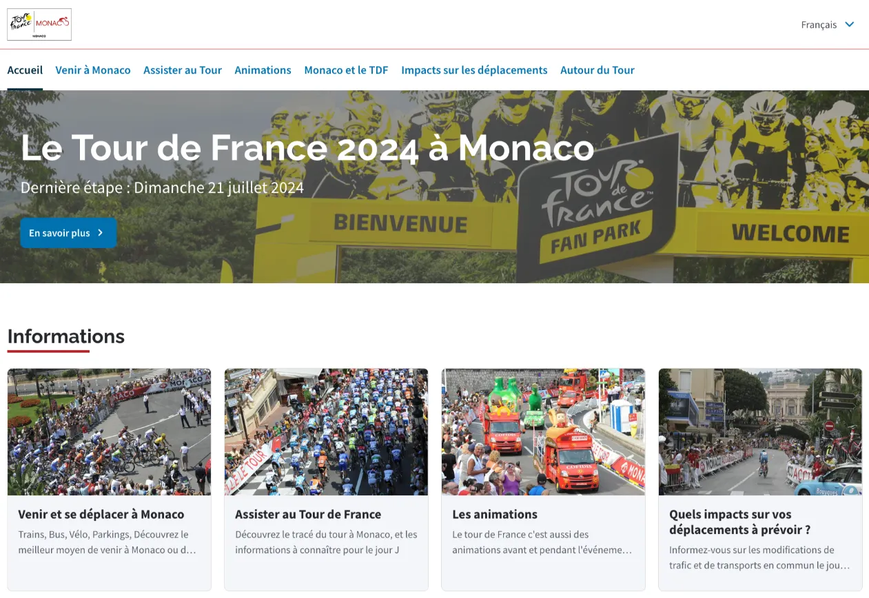 site web tour de france a monaco