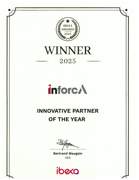 Prix "Innovative partner of the year" Inforca