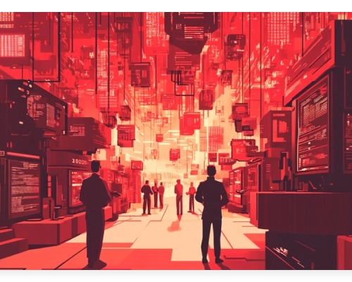 an illustration of artificial intelligence in the city